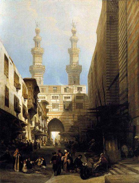 David Roberts A View in Cairo Norge oil painting art